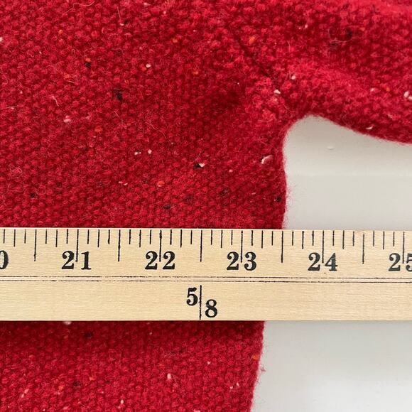 Jos A Bank Mens XL Quarter Zip Pullover Sweater Lambswool Blend Red Funnel Neck - Picture 7 of 9